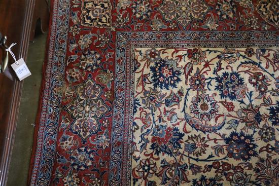 An ivory ground Isfahan rug, 230 x 150cm